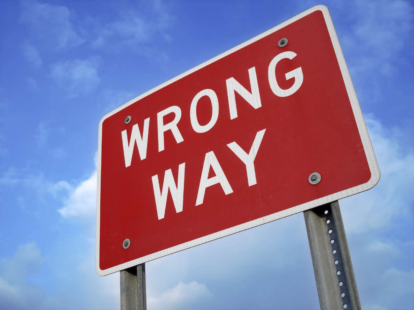 Wrong Way Sign